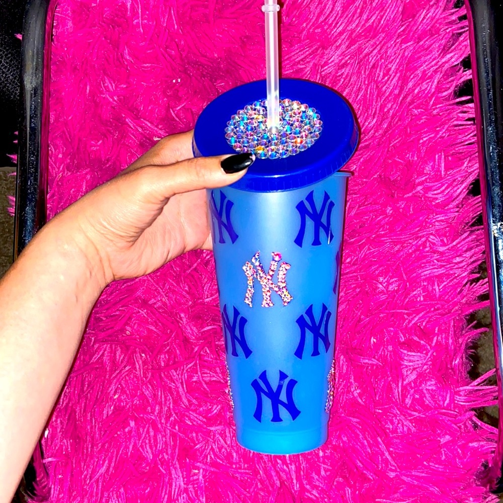 24oz color changing cup custom made Yankees